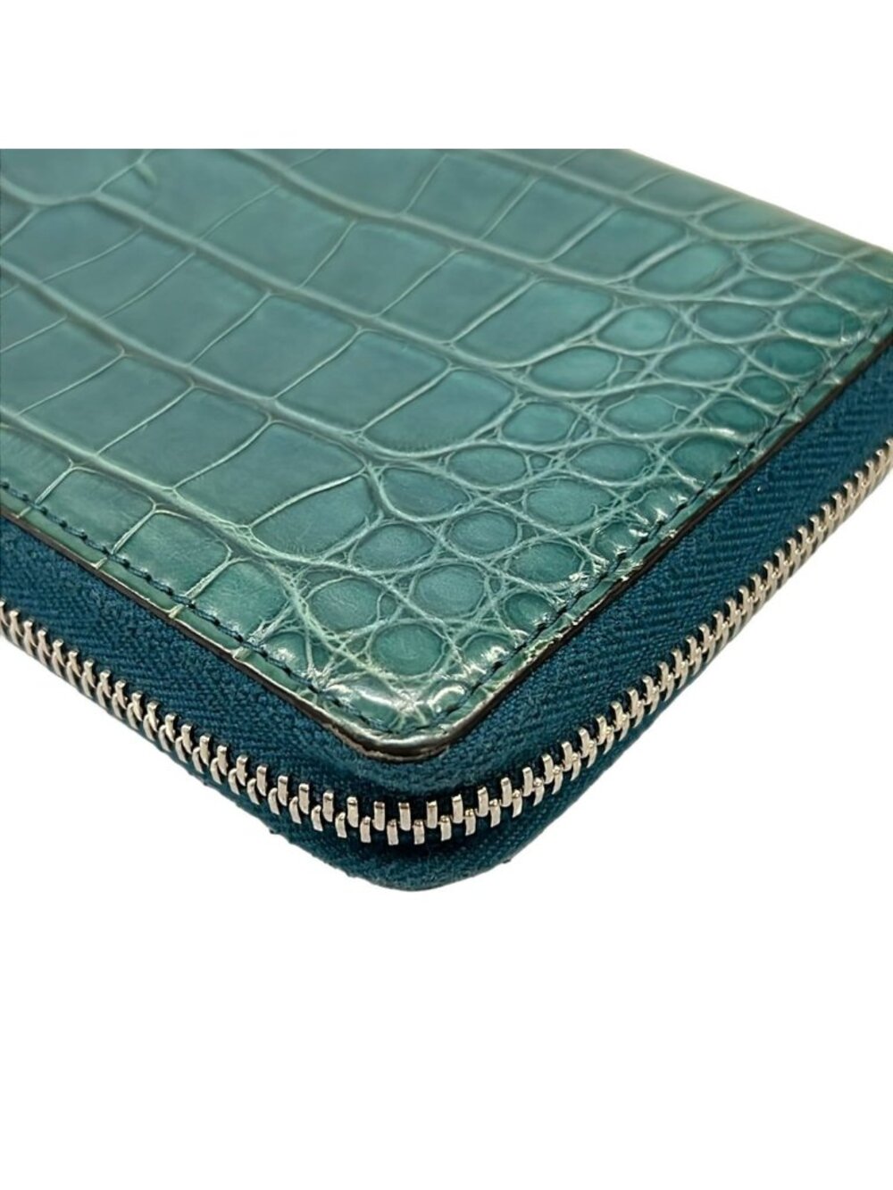 Gucci Wallet Bamboo Green Zip Around Leather - Picture 7 of 7